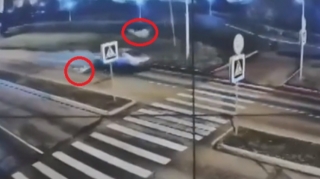 Piyada keçidində yaşlı kişi və it belə vuruldu:  it öldü, kişi isə... - ANBAAN VİDEO 