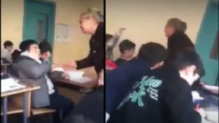 Şagirdləri döyən müəllim DANIŞDI  - VİDEO