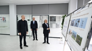 Prezident Laçın Elektrik Şəbəkəsi Rəqəmsal İdarəetmə Mərkəzinin açılışında - FOTO