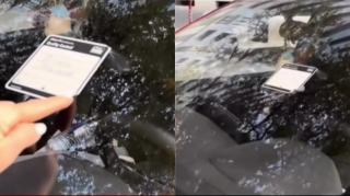 Maşını məhəllədə saxladığı üçün üstünə kağız yapışdırıldı – “Burada saxlama” - VİDEO 