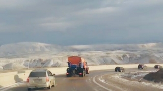 Hazırda Bakı-Şamaxı yolu avtomobillərin hərəkəti üçün tam açıqdır - FOTO 