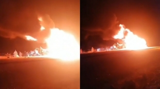 İranda dəhşətli yol qəzasında 14 nəfər yanaraq həlak oldu - VİDEO 