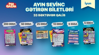 “Poz-Qazan”da  iyunda 33 böyük uduş qazanılıb - FOTO