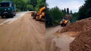 Daşkəsən yollarında selin fəsadları aradan qaldırılıb - VİDEO 