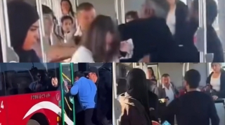 “BakuBus”da  ata qızını döydü - VİDEO   - YENİLƏNİB