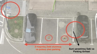 Bakıda obyektin qarşısındakı özəl parkinq müzakirə yaratdı - FOTO