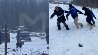 Yakutiyada qorxunc görüntülər:  İki işçi qəzəbli ayının pəncəsindən son anda qurtuldu  - FOTO - VİDEO