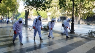 Bakıda növbəti dezinfeksiya işləri  aparılır  - FOTO