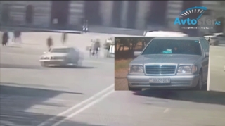 В Баку водитель Mercedes задержан за автохулиганство - ВИДЕО 