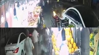 Maştağada sərxoş qazi ayağını qaza basıb zəncirvari qəza törətdi    - ANBAAN VİDEO