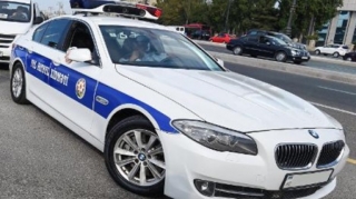 Hacıqabulda yol polisinin avtomobilində yanğın oldu