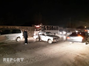 Abşeronda yol qəzası baş verib - FOTO