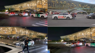 Aeroporta taksilərin buraxılmaması yalan çıxdı - REAL VİDEO 