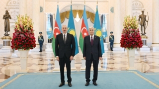 Astanada Azərbaycan və Qazaxıstan prezidentlərinin görüşü keçirilib - FOTO - YENİLƏNİB