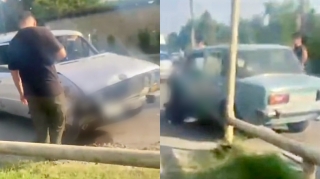 Göyçayda iki “VAZ” toqquşdu, sürücülərdən biri xəsarət aldı   - VİDEO