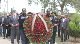 Saatlıda şəhid hərbi qulluqçunun il mərasimi keçirilib  - FOTO