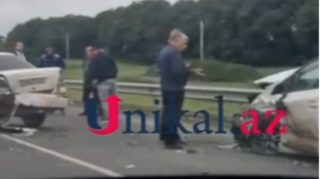 Masallıda zəncirvari qəza - VİDEO 