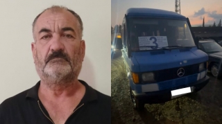 Mikroavtobusu sərxoş halda idarə edən şəxs həbs edildi - FOTO
