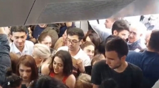 Sumqayıt-Xırdalan-Bakı qatarında gərginlik - VİDEO 