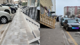 Xırdalanda zəbt edilən səkilər: “Ayaq qoymağa yer qalmayıb” - FOTO