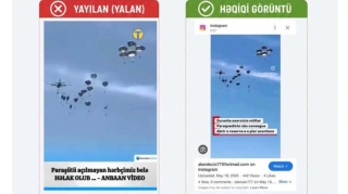 Ölən hərbçimizlə bağlı yayılan paraşüt görüntüləri yalandır - FOTO