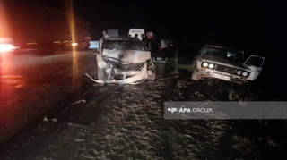 Kürdəmirdə yol qəzası zamanı üç nəfər xəsarət aldı  - FOTO - YENİLƏNİB