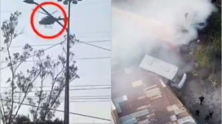 Faciə anı:  İçində turistlərin olduğu helikopter binanın damına çırpıldı - VİDEO 