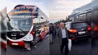 Hövsanda “BakuBus” avtobusları ilə “Hyundai” toqquşdu  - VİDEO