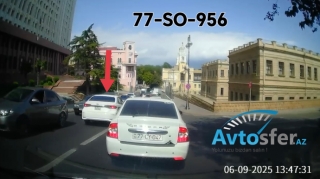 Göz görə-görə ölümə gedən sürücü səhvini anlamayıb mübahisə etdi - VİDEO