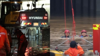 Faciə:  Onlarla nəqliyyat vasitəsi yeraltı tuneldə su altında qaldı  - FOTO - VİDEO
