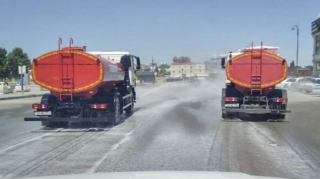 Gəncənin küçə və prospektlərində dezinfeksiya işləri davam edir