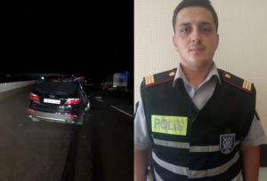 Salyanda ağır qəza: yol polisi qan verərək azyaşlını xilas etdi - FOTO