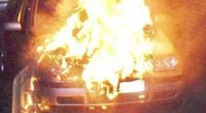 İmişlidə yol qəzası: avtomobil yanıb