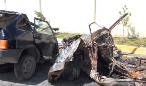 Dəhşətli yol qəzası: 3 nəfər ölüb, 3 yaralı var - VİDEO