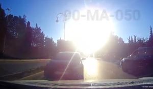 "Protiv" gedən xanım sürücü - VİDEO