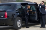 Barak Obamanın başdan-başa zirehli avtomobili - FOTOLAR