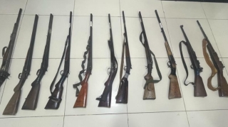 Cəlilabad sakinlərindən 11 ədəd qanunsuz ov silahı götürülüb  - FOTO