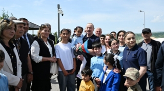 Prezidentin Laçın sakinləri ilə görüşündən görüntülər - VİDEO 