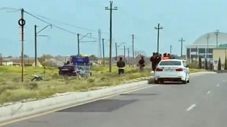 Hövsanda idarəetmədən çıxan “BMW” dərəyə yuvarlandı   - VİDEO