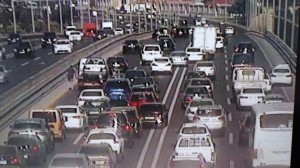 Ramana körpüsündə qəza tıxaca səbəb olub - FOTO