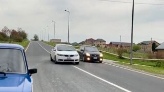 Oğuzda sürət yarışına girən  sürücülərin videosu “TikTok”da yayıldı  - VİDEO