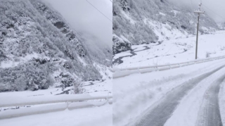 Qaxın Sarıbaş kəndi ilə əlaqəsi bərpa edildi  - FOTO