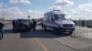 Kürdəmirdə ağır yol qəzası baş verib, xəsarət alanlar var   - FOTO