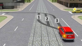 Sürücü hansı trayektoriya ilə sola dönə bilər? - DOĞRU CAVAB