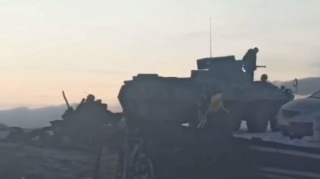 Erməni zirehli texnikası hərəkətləndi - VİDEO 