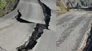 Qubada yer yarıldı, 10 kəndlə əlaqə kəsildi - VİDEO 