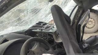 Goranboyda minik maşını camışa çırpılıb, altı nəfər xəsarət alıb 