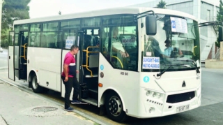 Hacıqabulda buraxılan avtobuslar Bakı–Sumqayıt marşrutunda 