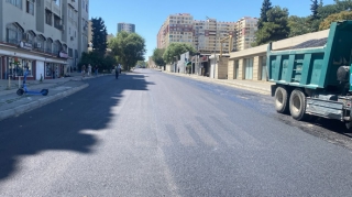 Yasamalda genişmiqyaslı asfaltlanma işləri aparılır - FOTOLAR 