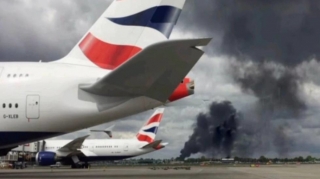 Возле аэропорта Хитроу в Лондоне произошел крупный пожар
